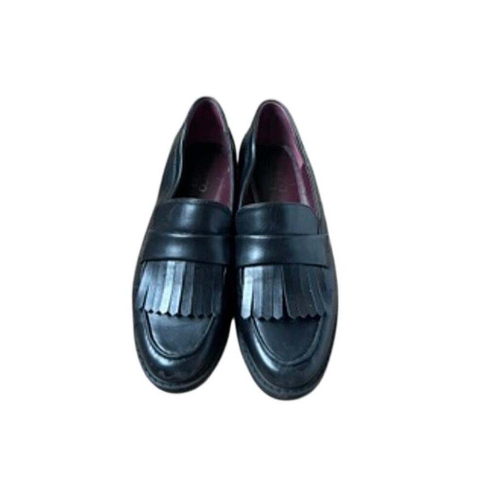 Franco Sarto Black Lug Loafers